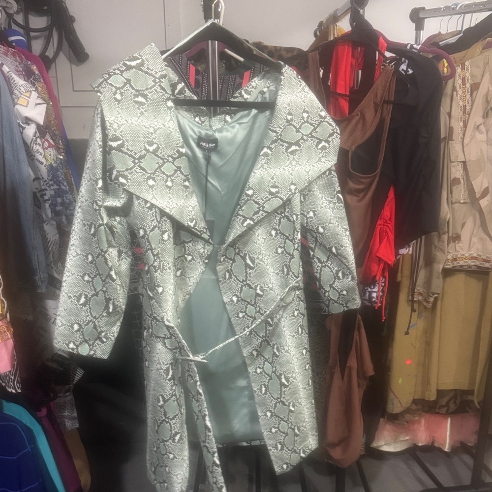 Snakeskin Patterned Coat